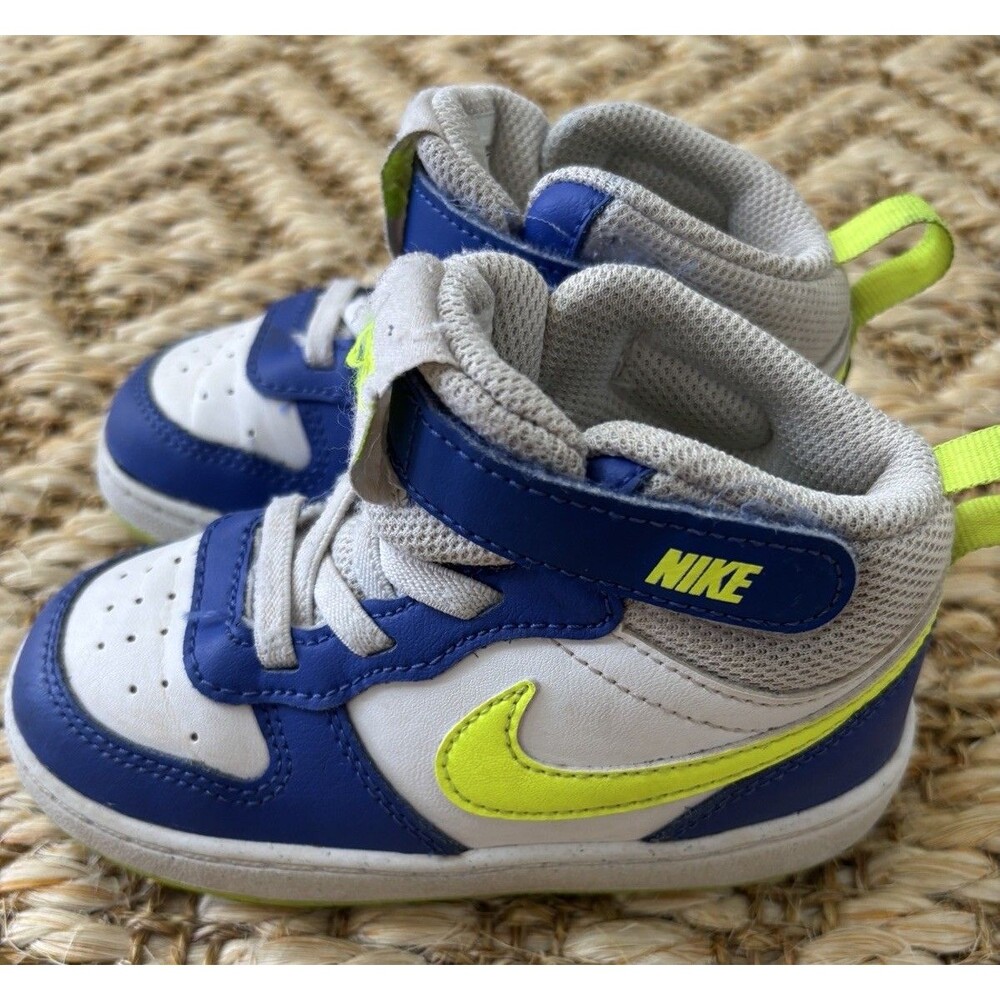 Nike Court Borough Mid 8C Blue/Green Toddler Sneakers